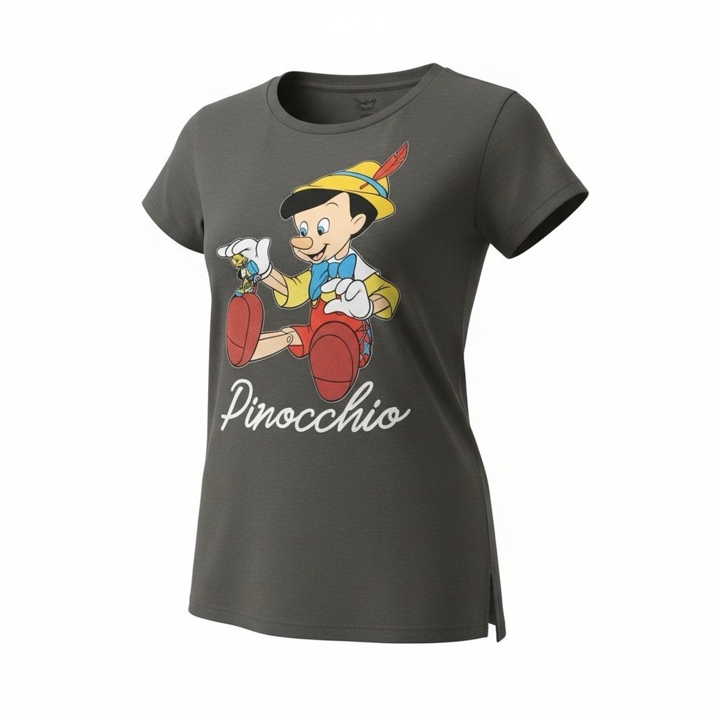 Disney Medium Gray Short Sleeve T-shirt‎ Pinocchio